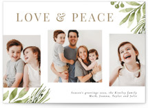 Painted Greenery Holiday Photo Cards
