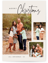 Written Out Holiday Photo Cards