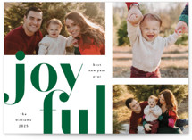 joyful grid Holiday Photo Cards