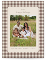 Gingham Vintage Holiday Photo Cards