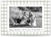 Scallop Matted Photo Holiday Photo Cards
