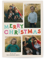 Color Coded Spirit Holiday Photo Cards