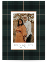 Chic Plaid Holiday Photo Cards