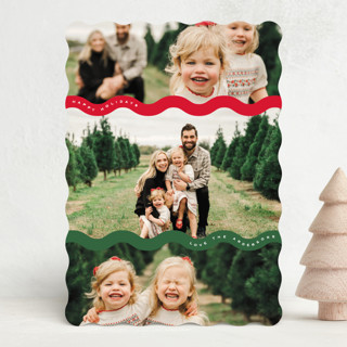 Wavy Gallery Holiday Photo Cards