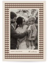 Cute gingham mat Holiday Photo Cards