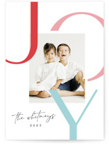 Outlined Joy Holiday Photo Cards