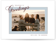 Framed Script Holiday Photo Cards