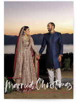 Our First Married Christmas Holiday Photo Cards