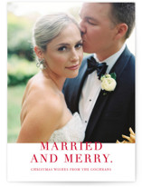 Married and Merry Holiday Photo Cards