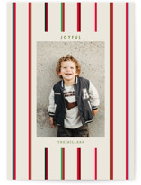 Colorful Stripes Holiday Photo Cards