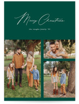 Minimalist Grid Holiday Photo Cards