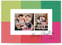Cheerful Checks Holiday Photo Cards