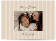 script & stripes Holiday Photo Cards
