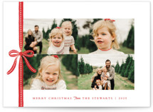Dotted Ribbon Holiday Photo Cards
