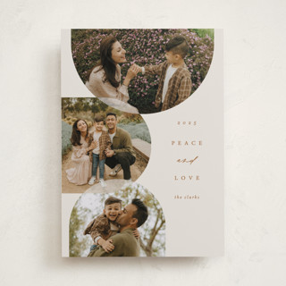 Round Overlap Holiday Photo Cards