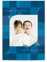 Retro Plaid Holiday Photo Cards