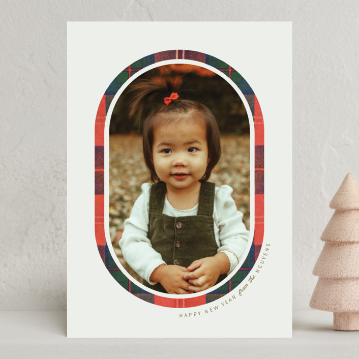 Soft Tartan Holiday Photo Cards by Ellis Minted