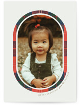 Soft Tartan Holiday Photo Cards