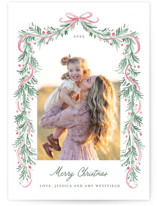 Soft Garland Holiday Photo Cards
