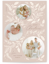 Delicate Botanicals Holiday Photo Cards