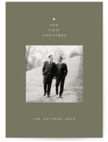 Classic First Christmas Holiday Photo Cards