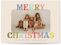 Merry Text Holiday Photo Cards