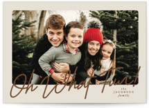 Oh what fun script Holiday Photo Cards