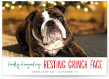 Grinch Face Holiday Photo Cards