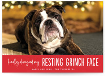 Grinch Face Holiday Photo Cards