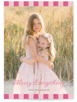 cabana check Holiday Photo Cards