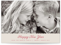 Simple Scalloped Edge Holiday Photo Cards