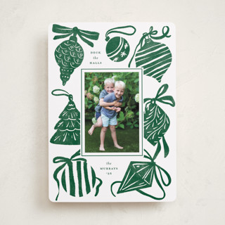 Bauble & Bow Holiday Photo Cards
