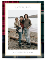Antiqued Plaid Holiday Photo Cards