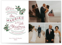 A Little Married Holiday Photo Cards