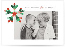 Graphic Snowflake Holiday Photo Cards