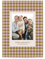 Cozy Gingham Holiday Photo Cards
