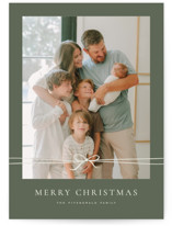 Delicate Ribbon Holiday Photo Cards
