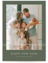 Delicate Ribbon Holiday Photo Cards