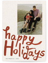 modern holiday lettering Holiday Photo Cards