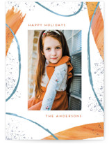 Brushstrokes of cheer Holiday Photo Cards