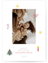 Cross Stitch Christmas Holiday Photo Cards