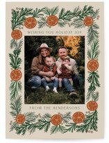 Citrus Frame Holiday Photo Cards