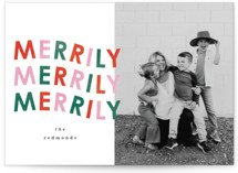 Rainbow Merrily Holiday Photo Cards