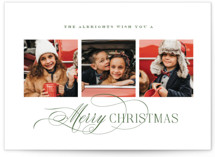 Lovely Flourish Holiday Photo Cards