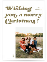 Simple Vintage Holiday Photo Cards