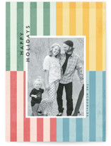 Happy Stripe Holiday Photo Cards