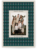 Retro Weave Holiday Photo Cards