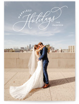 Angled Script Holiday Photo Cards