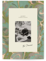 Marbled Editorial Holiday Photo Cards
