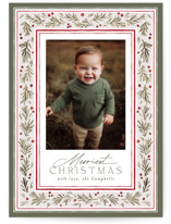 Pine Frame Holiday Photo Cards